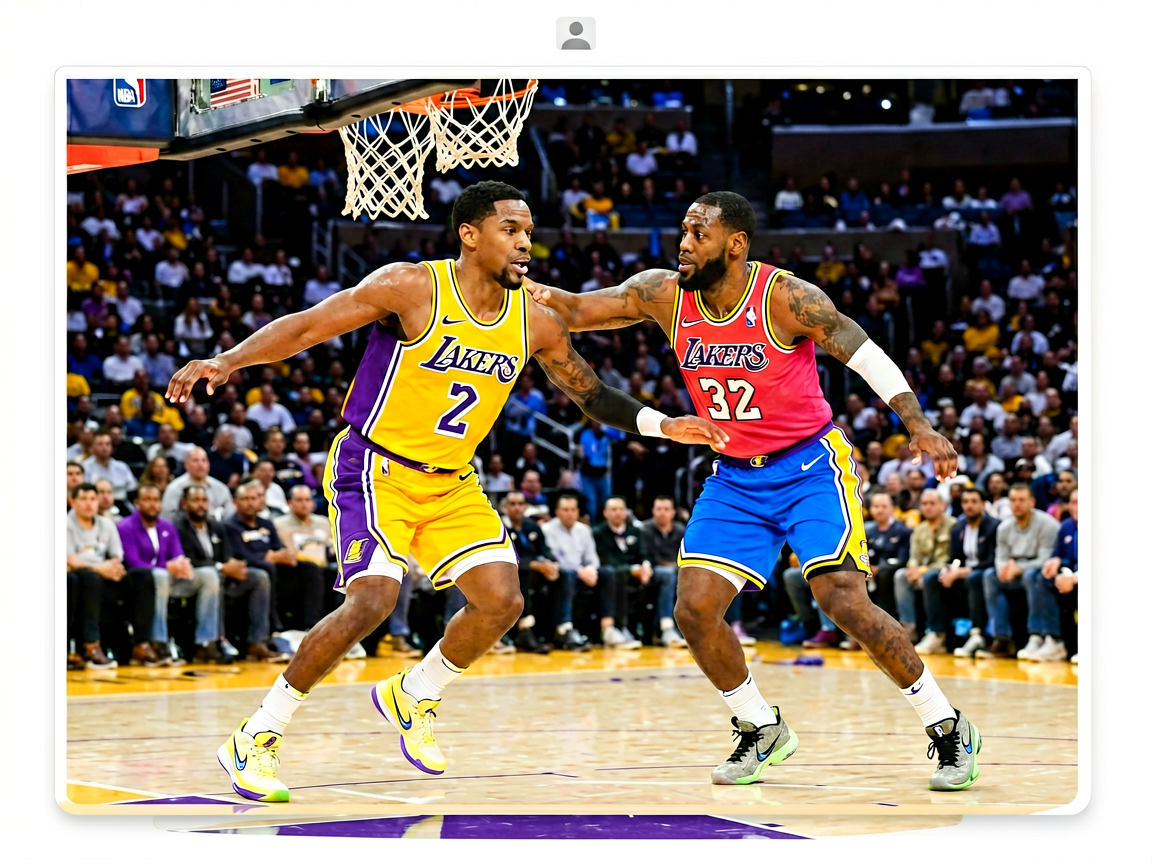 NBA常规赛湖人vs勇士精彩对抗画面